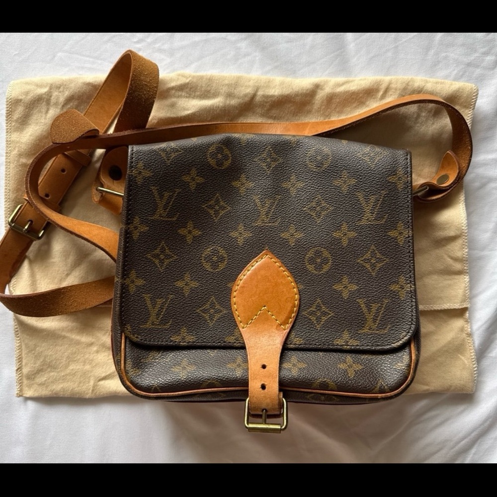 Louis Vuitton Brown and Tan Monogram Messenger Bag